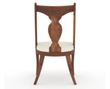 Canadel Champlain Upholstered Dining Chair 5161 in YJ Faux Leather and 33 Spice Washed, back view