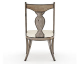 Canadel Champlain Upholstered Dining Chair 5161 in YJ Faux Leather and 72 Heritage Nature, back view