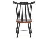 Canadel Champlain Wood Dining Chair 5162 in 63 Black / 33 Spice Washed, back view