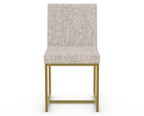 Canadel Modern Upholstered Dining Chair 5174 in FP Crypton® with a gold metal frame, front view
