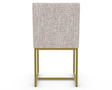 Canadel Modern Upholstered Dining Chair 5174 in FP Crypton® with a gold metal frame, back view