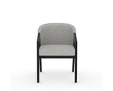 Canadel Modern Angle Dining Chair in Dark Smoke, 7C Fabric, front view