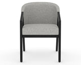Canadel Modern Angle Dining Chair in Dark Smoke, 7C Fabric, front view