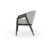 Canadel Modern Angle Dining Chair in Dark Smoke, 7C Fabric, side view