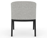 Canadel Modern Angle Dining Chair in Dark Smoke, 7C Fabric, back view