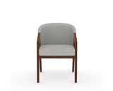 Canadel Modern Angle Dining Chair in Cognac Washed, 7C Fabric, front view