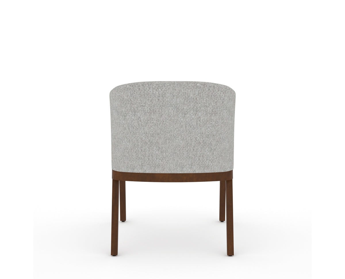 Canadel Modern Angle Dining Chair in Cognac Washed, 7C Fabric, back view