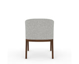 Canadel Modern Angle Dining Chair in Cognac Washed, 7C Fabric, back view