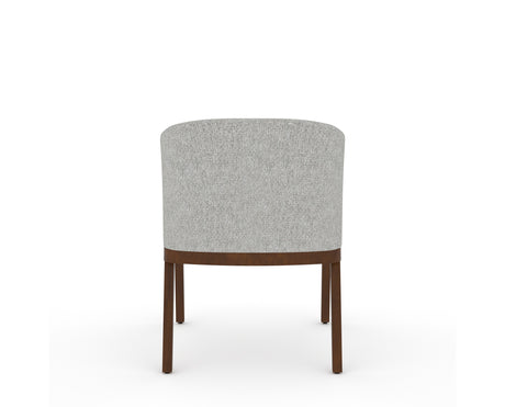 Canadel Modern Angle Dining Chair in Cognac Washed, 7C Fabric, back view