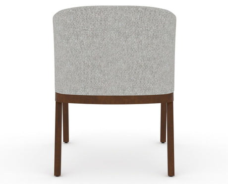Canadel Modern Angle Dining Chair in Cognac Washed, 7C Fabric, back view