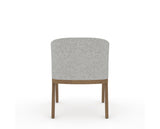 Canadel Modern Angle Dining Chair in Pecan Washed, 7C Fabric, back view