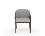 Canadel Modern Angle Dining Chair in Hazelnut Washed, 7C Fabric, front view