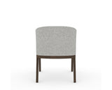 Canadel Modern Angle Dining Chair in Hazelnut Washed, 7C Fabric, back view
