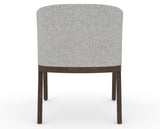 Canadel Modern Angle Dining Chair in Hazelnut Washed, 7C Fabric, back view