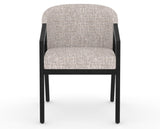 Canadel Modern Angle Dining Chair in Dark Smoke, FP Crypton®, front view