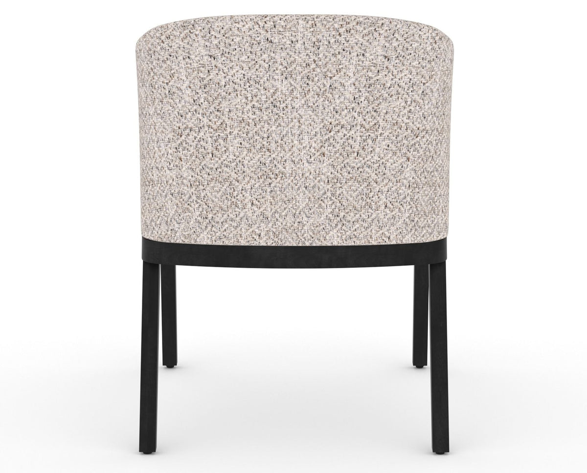 Canadel Modern Angle Dining Chair in Dark Smoke, FP Crypton®, back view