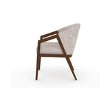 Canadel Modern Angle Dining Chair in Cognac Washed, FP Crypton®, side view