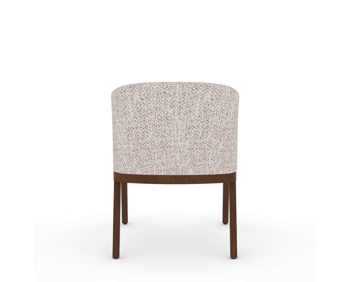 Canadel Modern Angle Dining Chair in Cognac Washed, FP Crypton®, back view