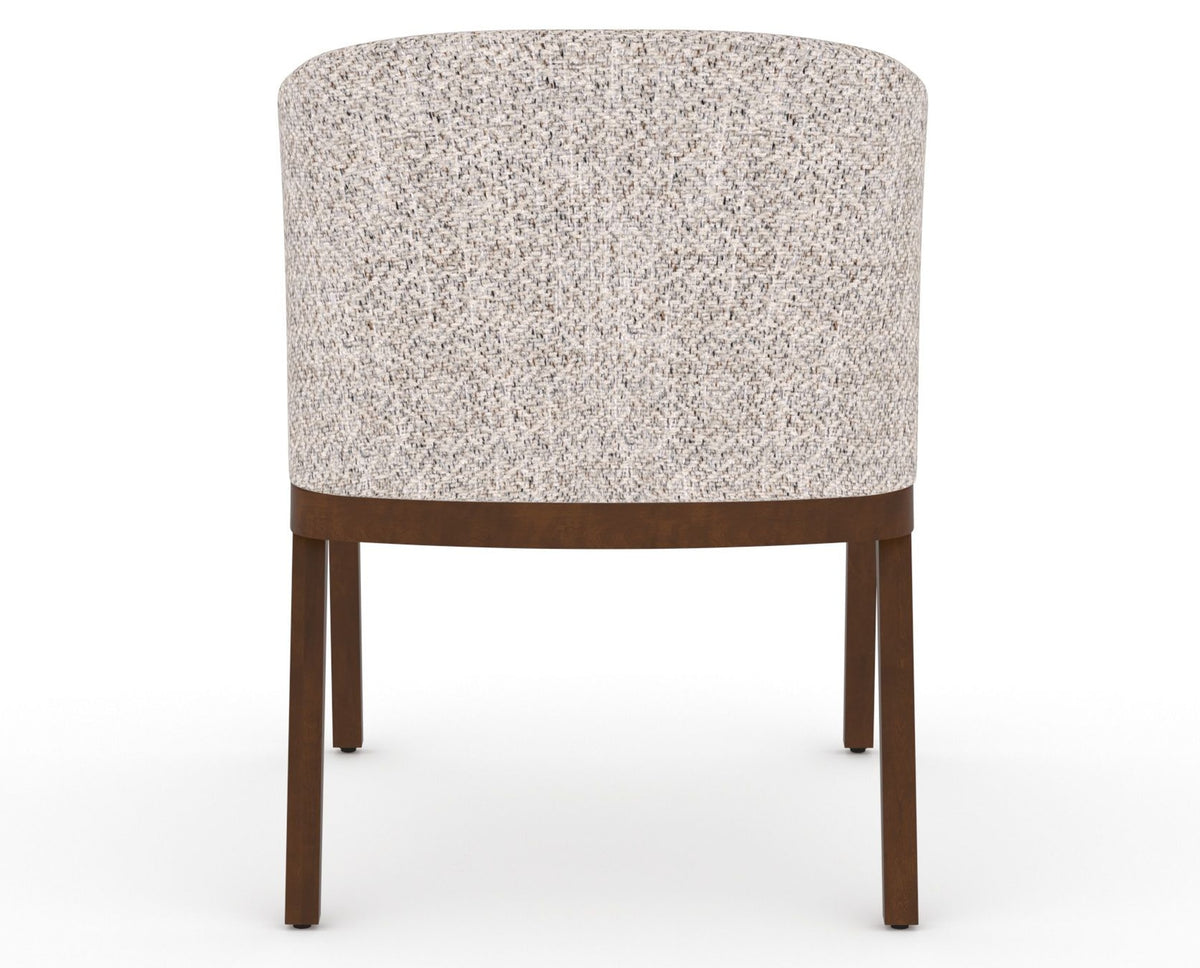 Canadel Modern Angle Dining Chair in Cognac Washed, FP Crypton®, back view