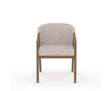 Canadel Modern Angle Dining Chair in Pecan Washed, FP Crypton®, front view