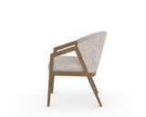 Canadel Modern Angle Dining Chair in Pecan Washed, FP Crypton®, side view
