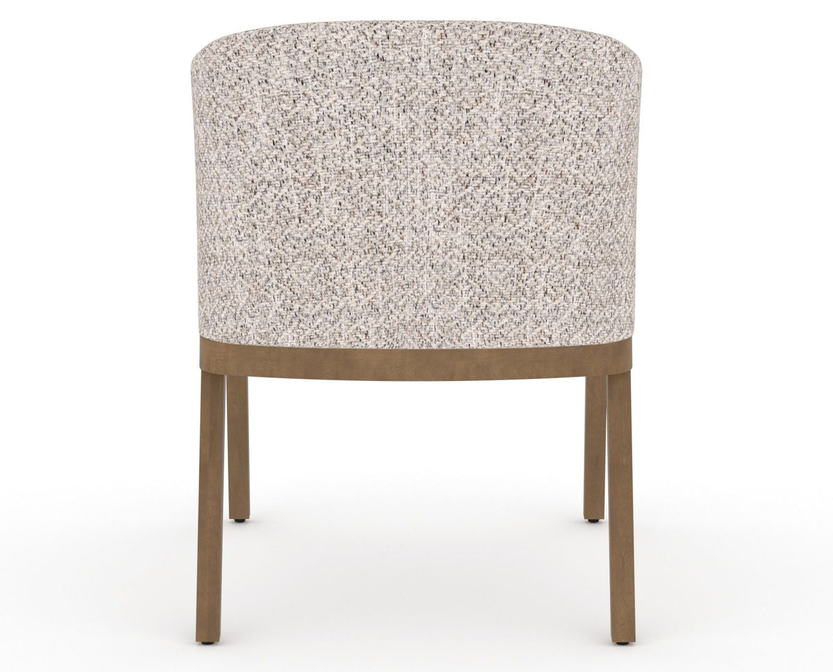 Canadel Modern Angle Dining Chair in Pecan Washed, FP Crypton®, back view