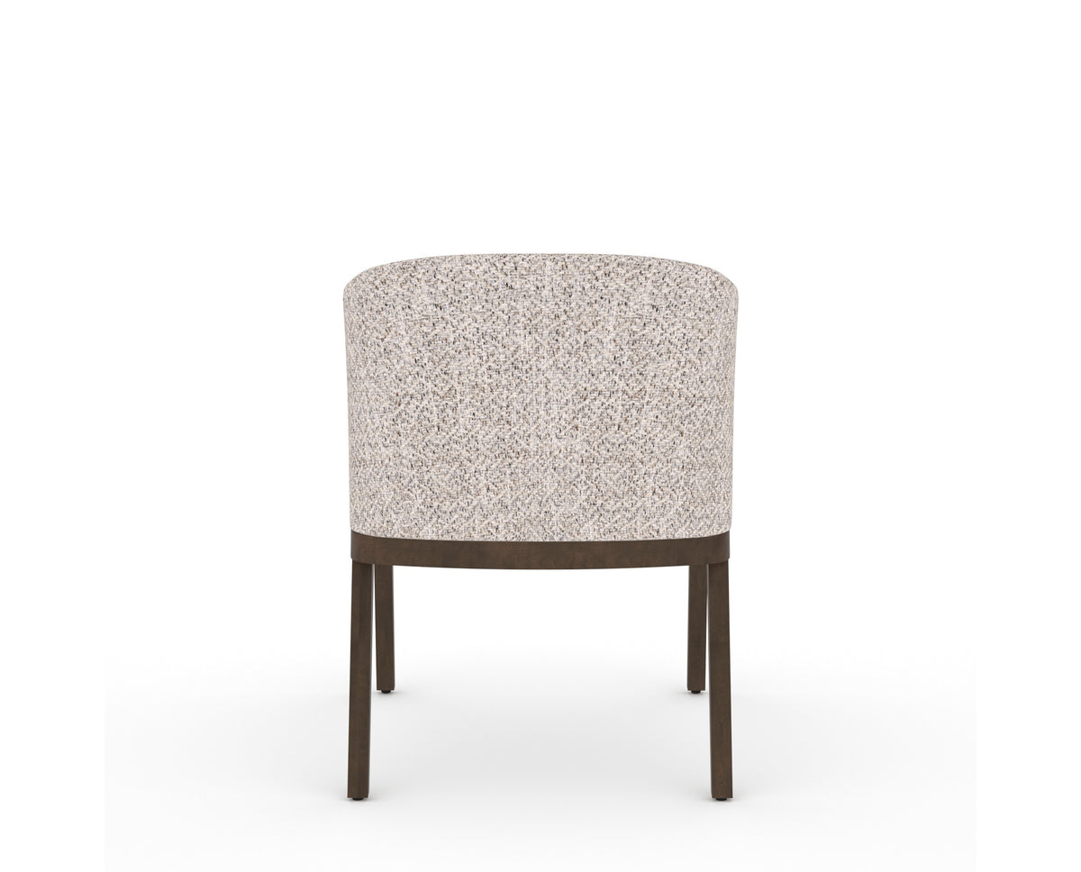 Canadel Modern Angle Dining Chair in Hazelnut Washed, FP Crypton®, back view