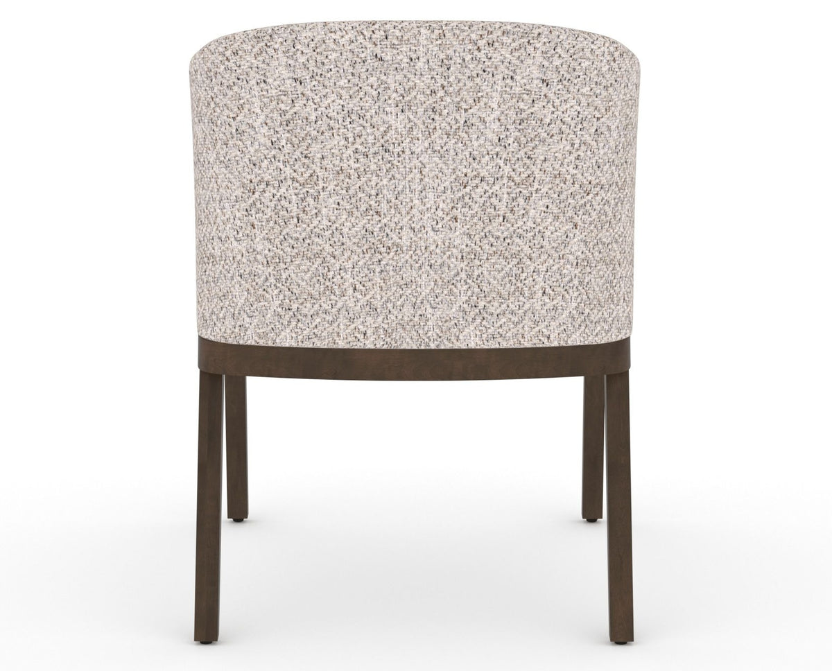 Canadel Modern Angle Dining Chair in Hazelnut Washed, FP Crypton®, back view
