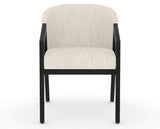Canadel Modern Angle Dining Chair in Dark Smoke, FT InsideOut®, front view