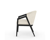 Canadel Modern Angle Dining Chair in Dark Smoke, FT InsideOut®, side view