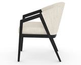 Canadel Modern Angle Dining Chair in Dark Smoke, FT InsideOut®, side view