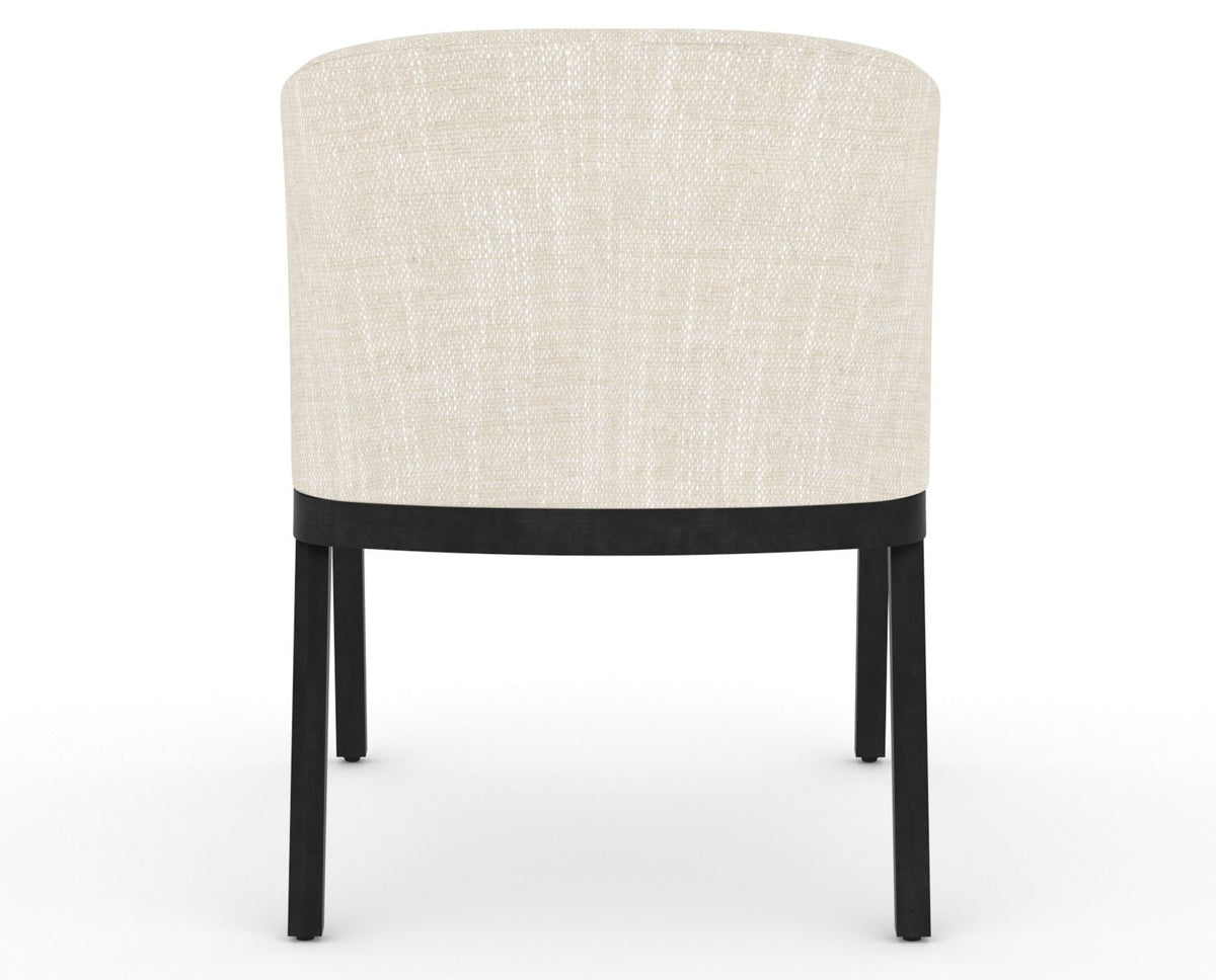 Canadel Modern Angle Dining Chair in Dark Smoke, FT InsideOut®, back view