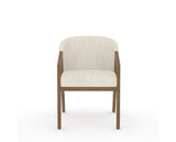 Canadel Modern Angle Dining Chair in Pecan Washed, FT InsideOut®, front view