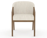 Canadel Modern Angle Dining Chair in Pecan Washed, FT InsideOut®, front view