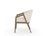 Canadel Modern Angle Dining Chair in Pecan Washed, FT InsideOut®, side view