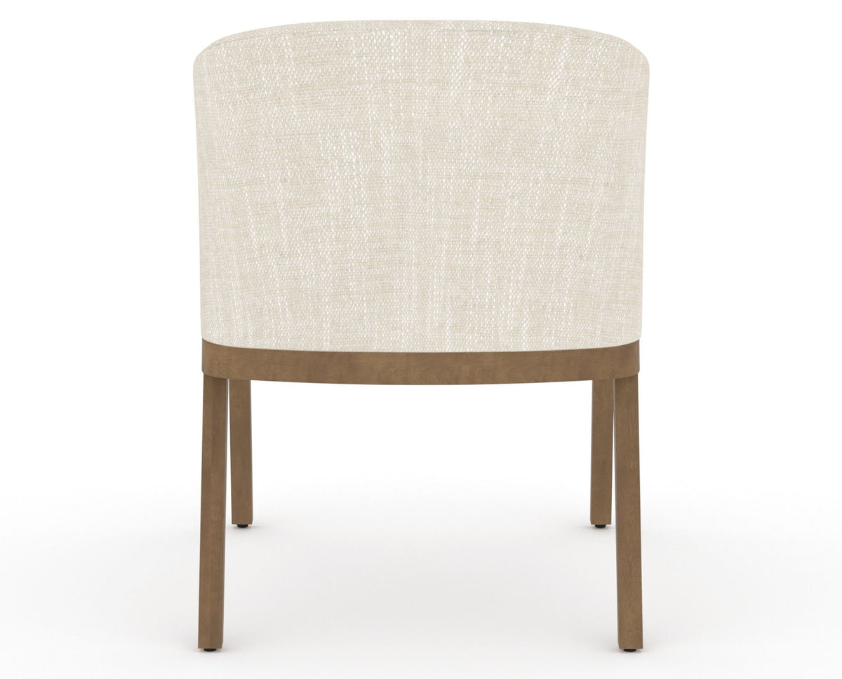 Canadel Modern Angle Dining Chair in Pecan Washed, FT InsideOut®, back view