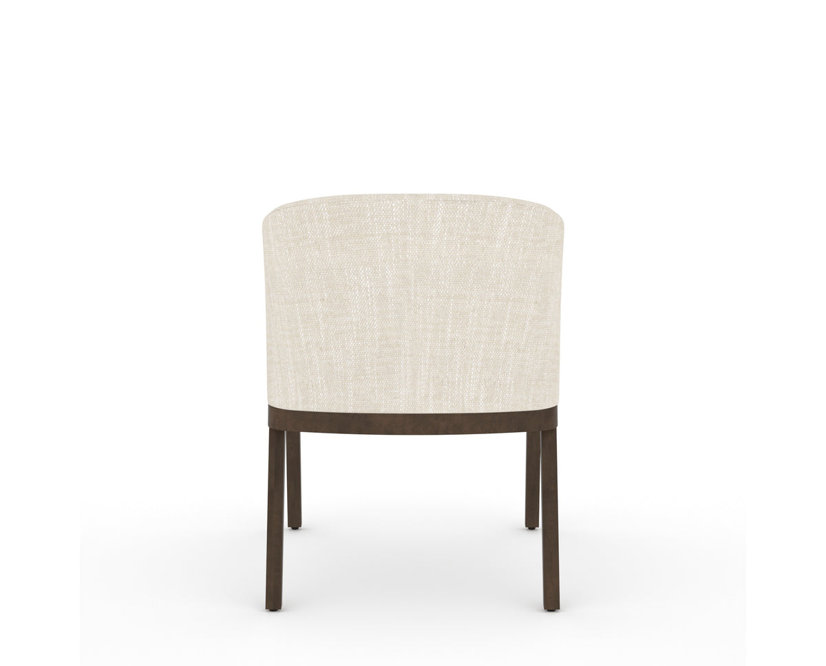 Canadel Modern Angle Dining Chair in Hazelnut Washed, FT InsideOut®, back view