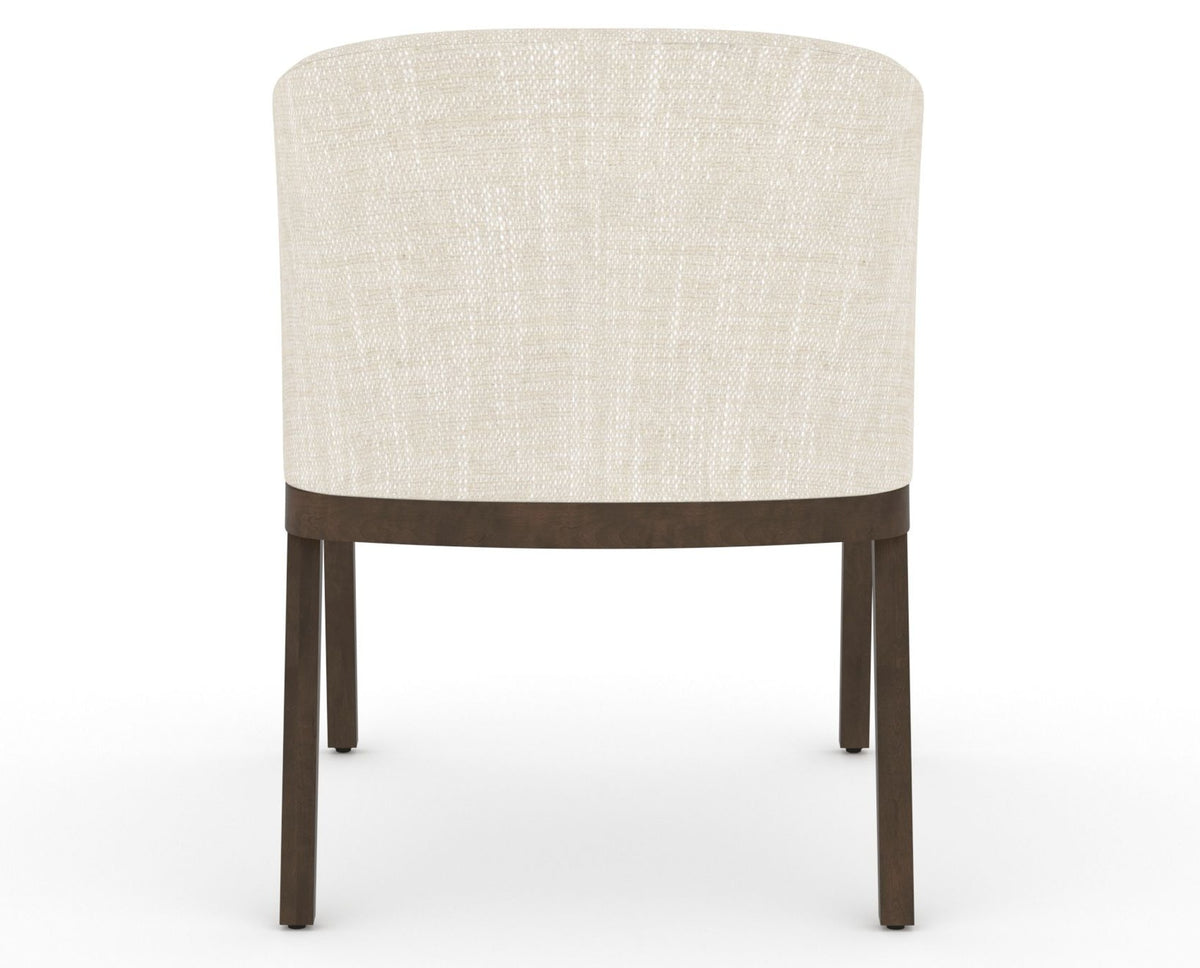 Canadel Modern Angle Dining Chair in Hazelnut Washed, FT InsideOut®, back view
