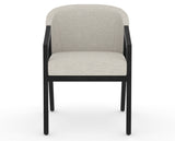 Canadel Modern Angle Dining Chair in Dark Smoke, TB Fabric, front view