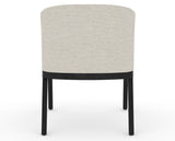 Canadel Modern Angle Dining Chair in Dark Smoke, TB Fabric, back view