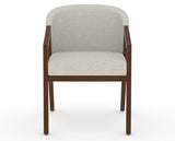 Canadel Modern Angle Dining Chair in Cognac Washed, TB Fabric, front view