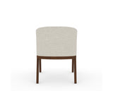 Canadel Modern Angle Dining Chair in Cognac Washed, TB Fabric, back view