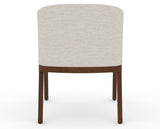 Canadel Modern Angle Dining Chair in Cognac Washed, TB Fabric, back view