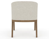 Canadel Modern Angle Dining Chair in Pecan Washed, TB Fabric, back view