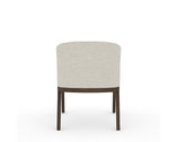 Canadel Modern Angle Dining Chair in Hazelnut Washed, TB Fabric, back view