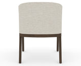 Canadel Modern Angle Dining Chair in Hazelnut Washed, TB Fabric, back view