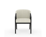 Canadel Modern Angle Dining Chair in Dark Smoke, TW Fabric, front view