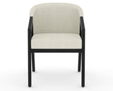 Canadel Modern Angle Dining Chair in Dark Smoke, TW Fabric, front view
