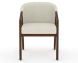 Canadel Modern Angle Dining Chair in Cognac Washed, TW Fabric, front view