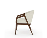 Canadel Modern Angle Dining Chair in Cognac Washed, TW Fabric, side view